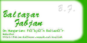 baltazar fabjan business card